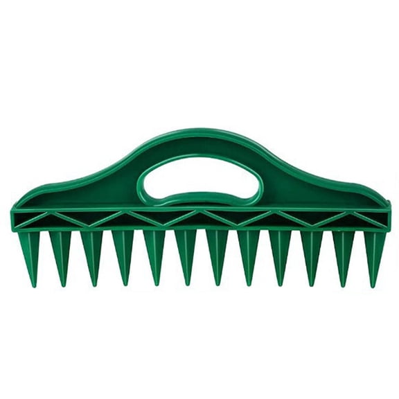 Hersfrd Plastic Hand Dibbler Garden Seeder Tool 12-Hole Fast Seeding Hand Planter (1pc)