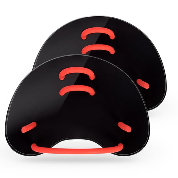 Hersfrd Silicone Swimming Finger Flippers Professional for Adult Children (Black)