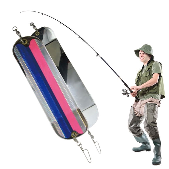 Hersfrd Trolling Fishing Diving Flash Board Salmon Fishing Flasher Bait Flasher (Silver)