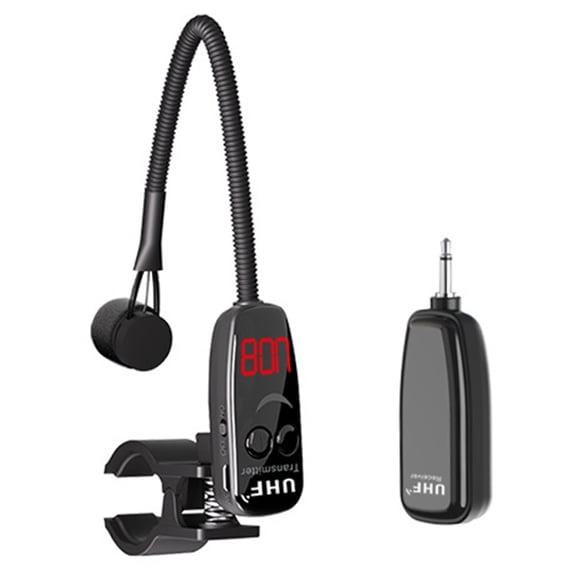 Hersfrd Uhf Wireless Instruments Microphone Clip Flute Microphone for Clarinet Flute