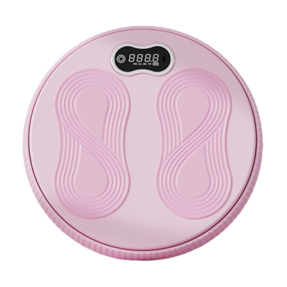 Hersfrd Waist Twisting Disc Non-slip Fitness Balance Board Intelligent Counting Massage Wriggling Plate Rechargeable Silent Twister Training Pedal for Home Gym Fitness Equipment (Pink)