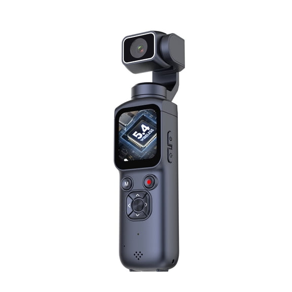 Hersfrd Wifi 4K Vlogging Camera with 1.72-inch Touchscreen Handheld Video Camera 330 Degree Rotation for Sport Bike Travel Polices Law Enforcement (Black)
