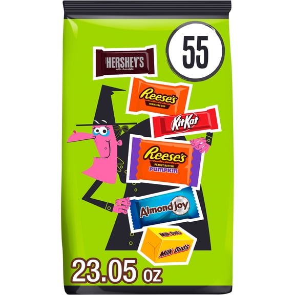 Hershey Assorted Chocolate Halloween Candy, Variety Pack 23.05 oz, 55 Pieces