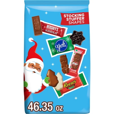 Hershey Assorted Flavored Christmas Holiday Candy, Bulk Bag 46.35 oz