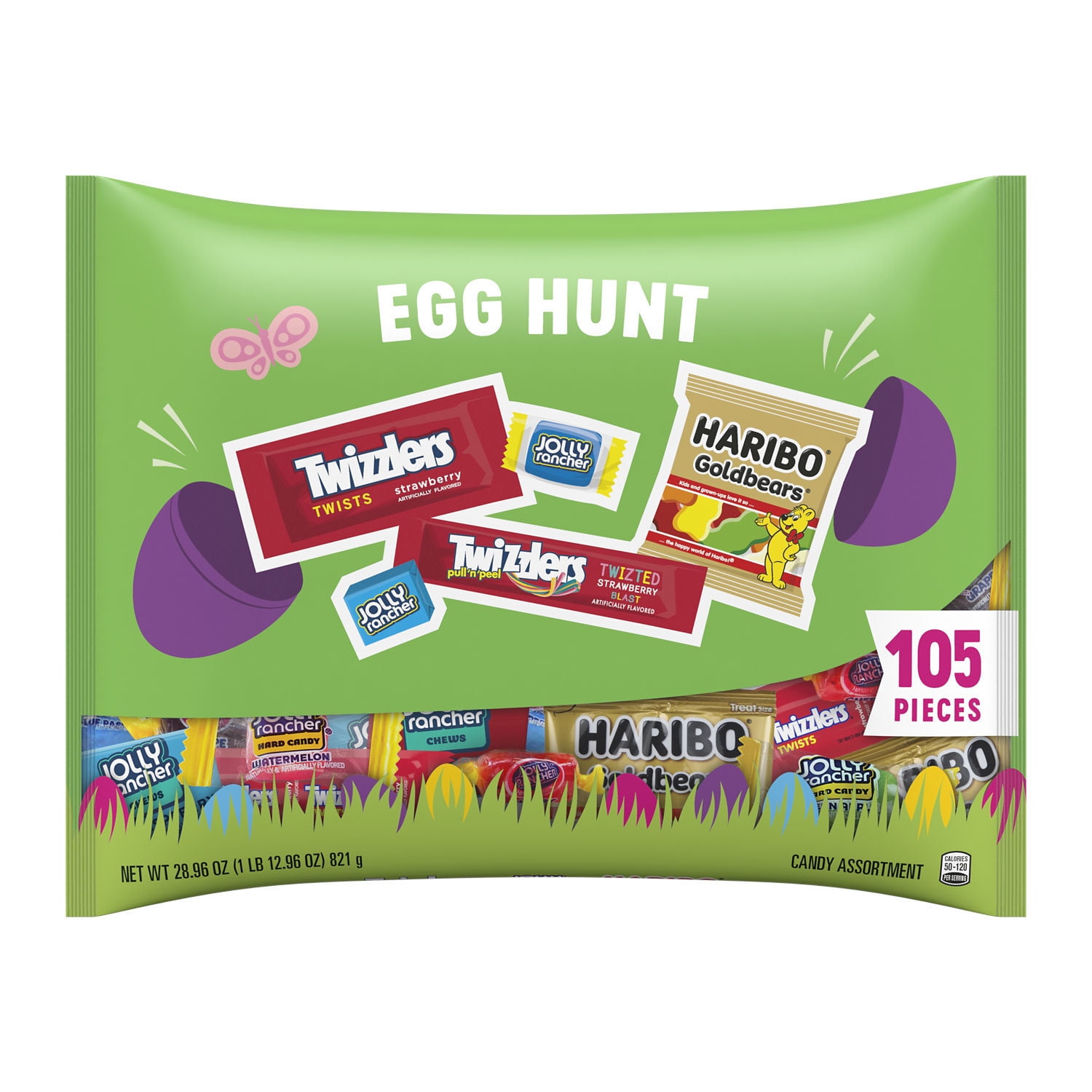 Hershey Assorted Fruit Flavored Easter Candy, Bag 28.96 oz, 105 Pieces