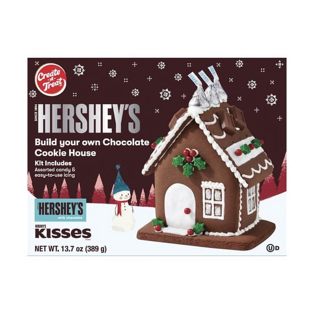 Hershey Build your Own Chocolate Cookie House Kit Kisses 13.7 oz