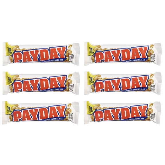 The Hershey Chocolate Full Size Candy Bars - 5TH AVENUE ROLO Creamy Caramels Wrapped in Rich HEATH English Toffee SKOR Crisp Butter Dark Great for Holidays, PartiesPAYDAY 1.85 Ounce, 6 Count