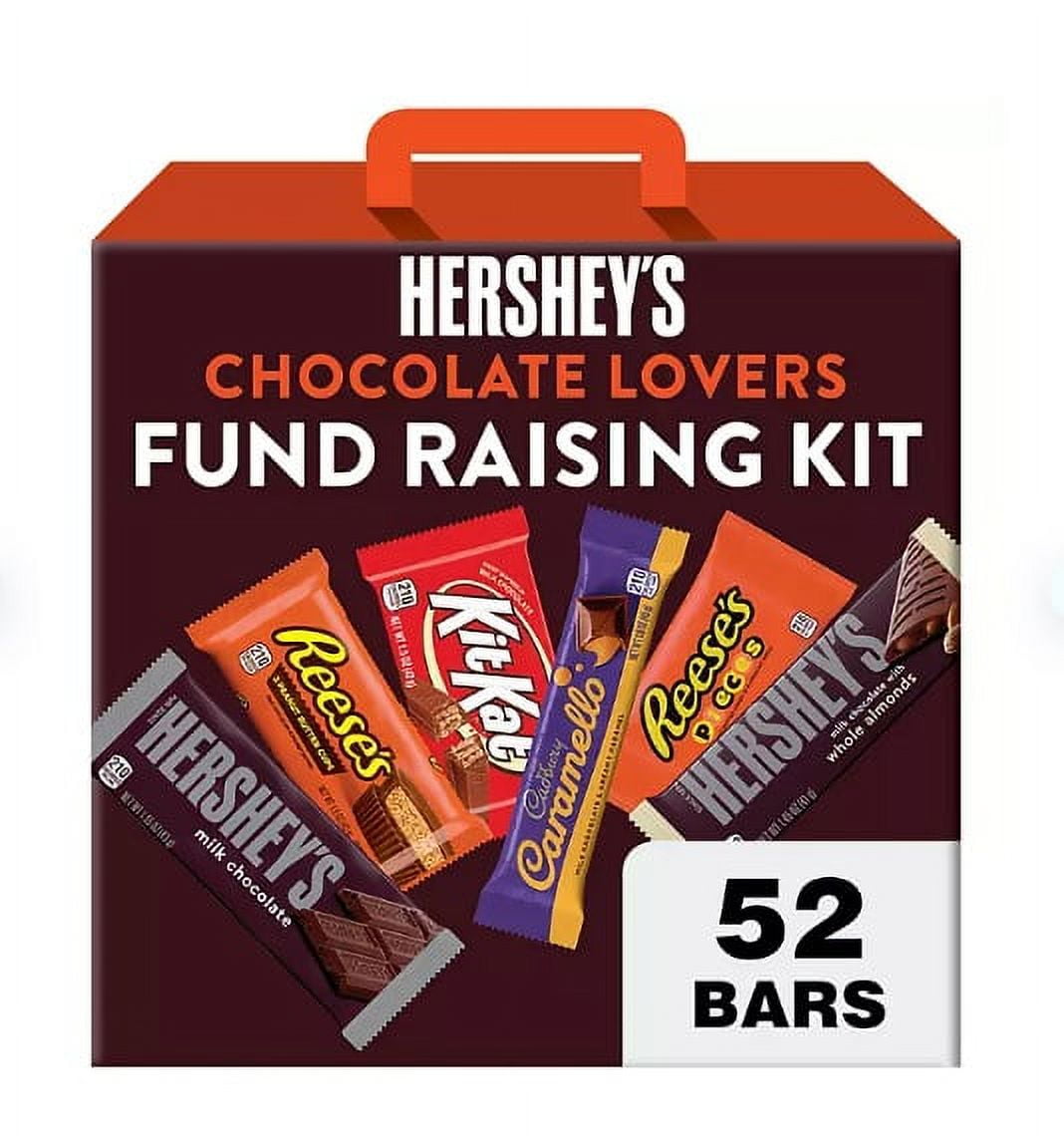 Hershey's Assorted Chocolate and Peanut Butter Flavors Full Size, Individually Wrapped Candy Bulk Fundraising Kit (79 oz., 52 ct.)