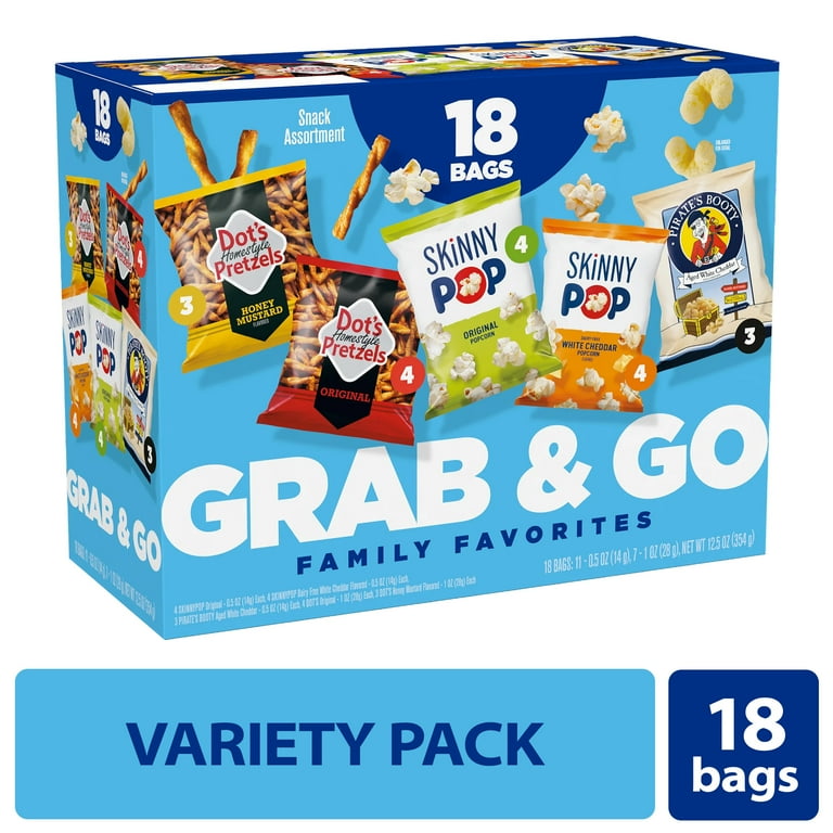 Hershey Salty Snack Variety Pack, SKINNYPOP Popcorn, Dot's