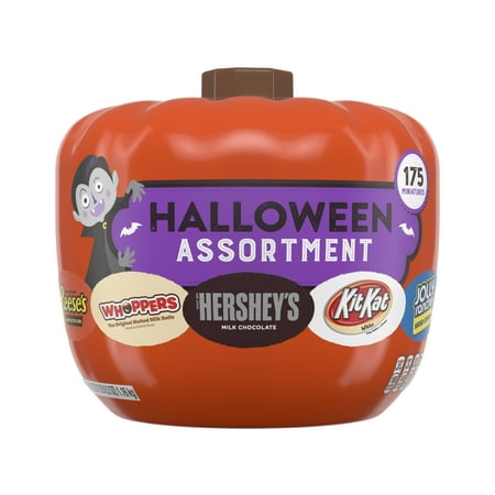 Hershey, Halloween Assortment Variety Candy in Pumpkin Bowl, 41.2 Oz, 175 Count