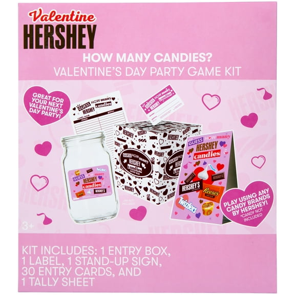 Hershey Kiss Guess Game, Valentine's Day, Party, Paper, 1 Game