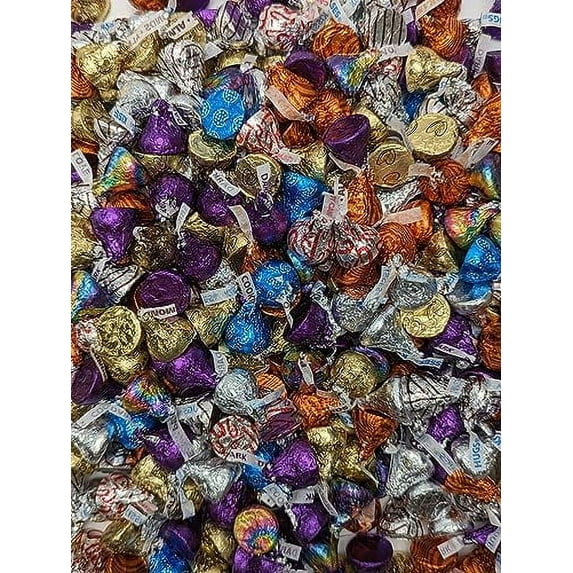 Hershey Kisses Bulk Chocolate Candy Variety Pack - 5 Lb Hersheys Kisses Bulk MIlk Chocolates, White Chocolate and Dark Chocolate Candy Kisses Chocolate Bulk - Chocolate Candy Bulk - Hershey's Kisses