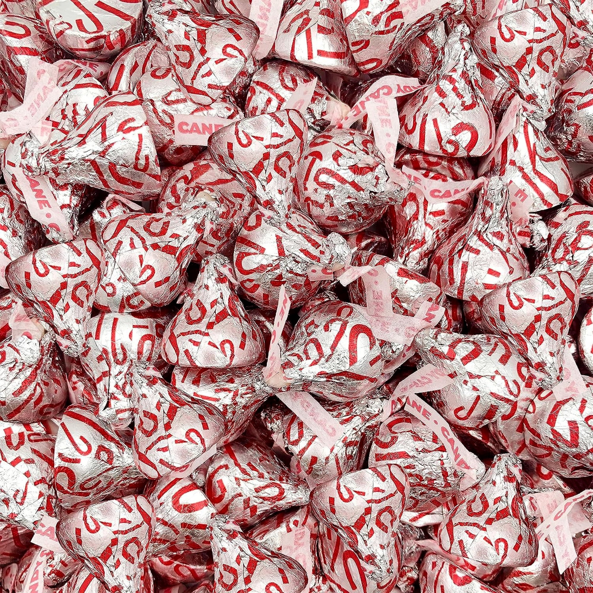 Hershey Kisses Candy Cane Bulk 2lb Bag - Walmart.com