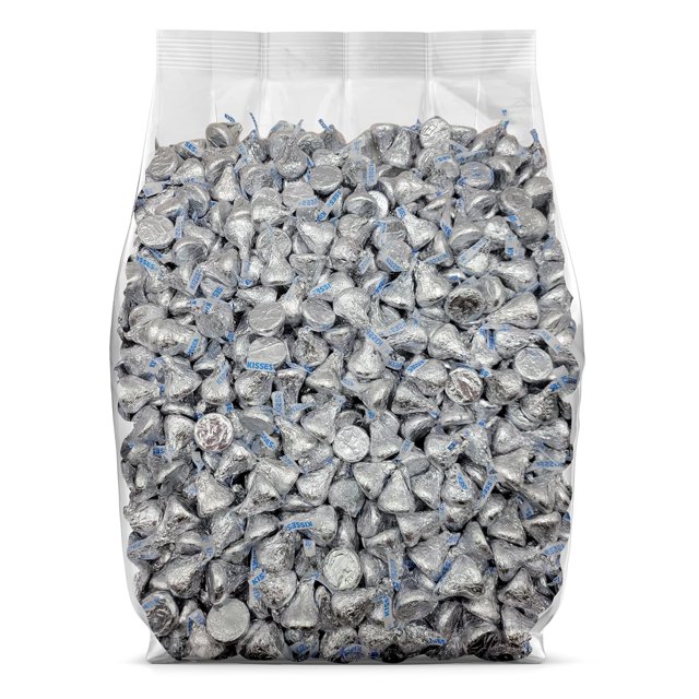 Hershey Milk Chocolate Kisses Bulk Candy Hershey Kisses in Silver