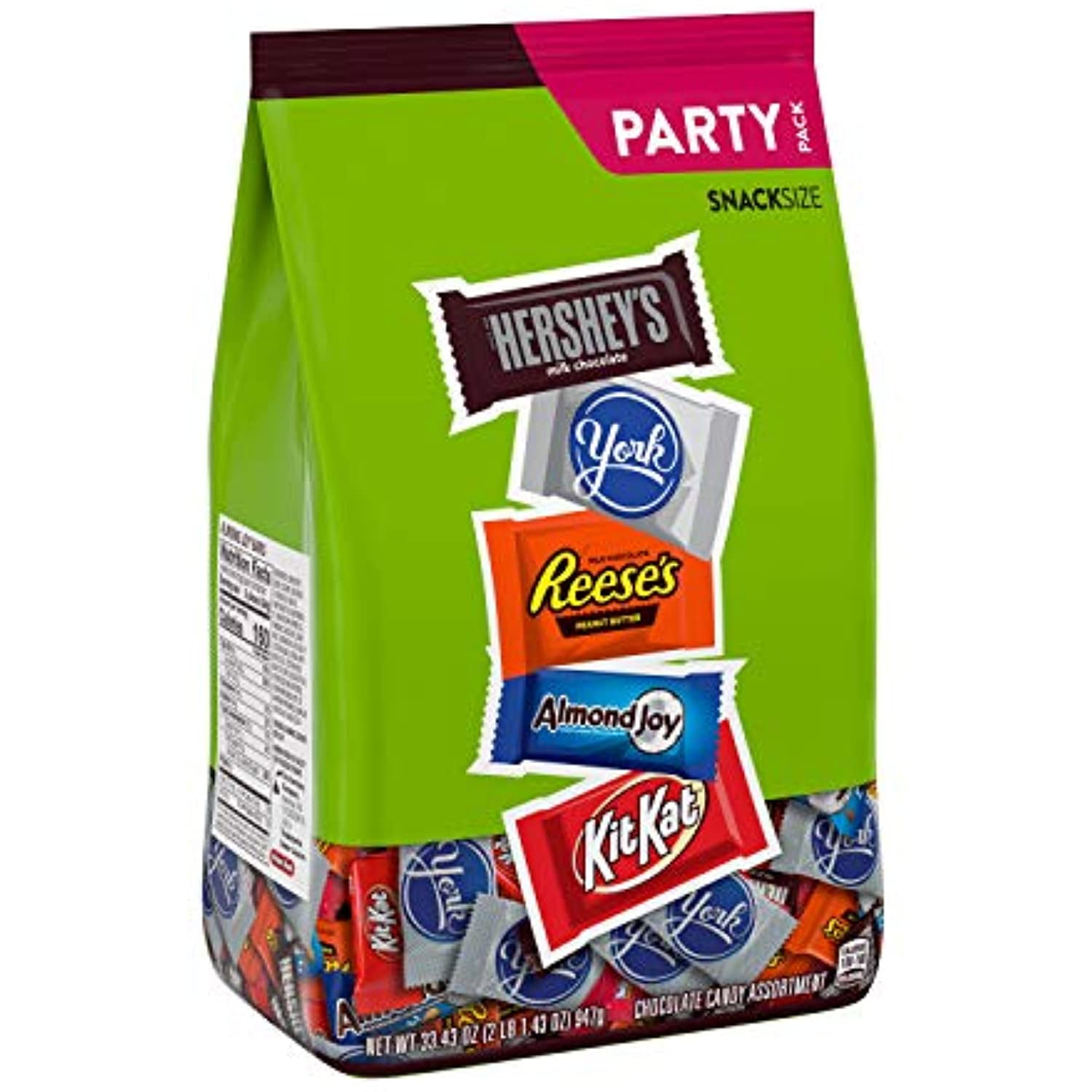 "Hershey Milk And Dark Chocolate Assortment Snack Size Candy, Easter, 33.43 Oz Bulk Party Pack"