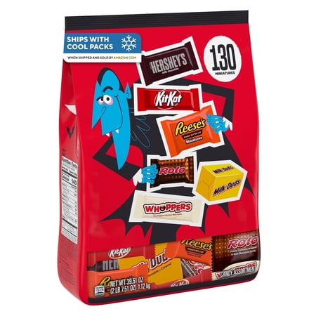 Hershey Miniatures Assorted Flavored, Halloween Candy Bulk Bag, 35.93 oz (115 Pieces)