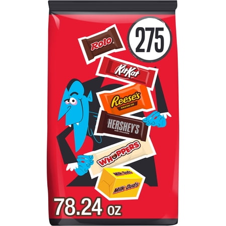 Hershey Assorted, Halloween Candy Bulk Variety Bag, 78.24 oz (275 Pieces)