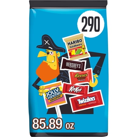 Hershey Miniatures Assorted Flavored Halloween Candy, Bulk Bag 85.89 oz, 290 Pieces