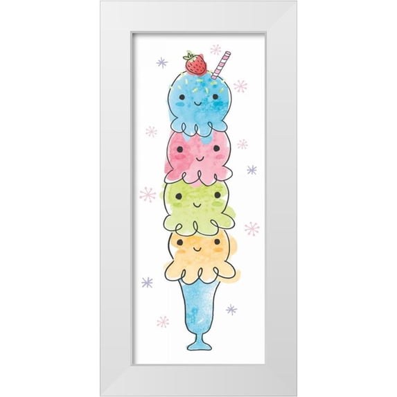 Hershey, Moira 10x18 White Modern Wood Framed Museum Art Print Titled - My Treat Panel II