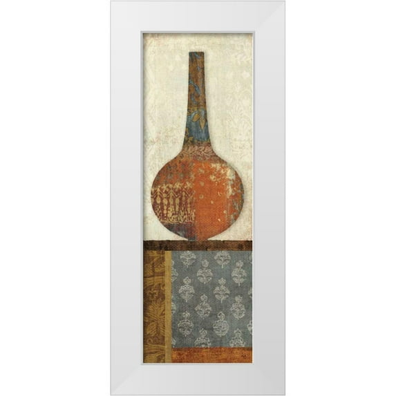Hershey, Moira 11x24 White Modern Wood Framed Museum Art Print Titled - Indian Vessels I