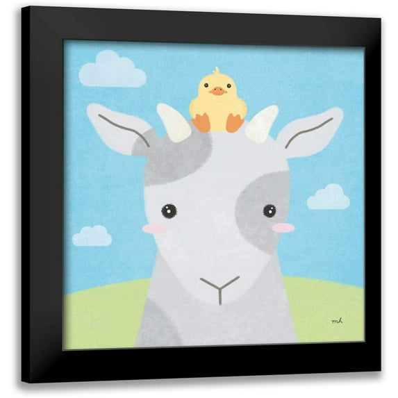 Hershey, Moira 12x12 Black Modern Framed Museum Art Print Titled - Barn Buddies IV