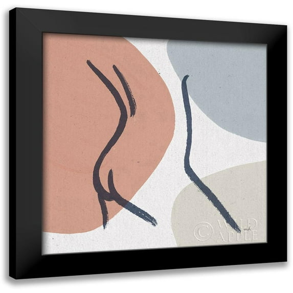 Hershey, Moira 12x12 Black Modern Framed Museum Art Print Titled - Line Figures III