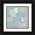 thumbnail image 1 of Hershey, Moira 12x12 Black Ornate Wood Framed with Double Matting Museum Art Print Titled - Calm World Map Pattern XI, 1 of 4