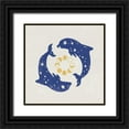 thumbnail image 1 of Hershey, Moira 12x12 Black Ornate Wood Framed with Double Matting Museum Art Print Titled - Star Dolphins, 1 of 4
