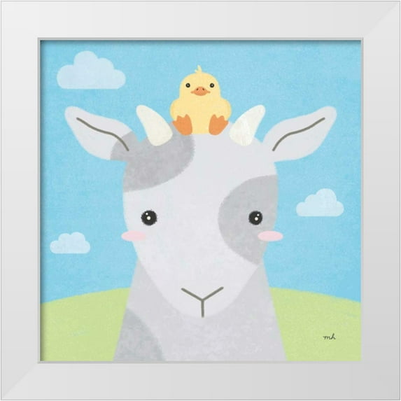 Hershey, Moira 12x12 White Modern Wood Framed Museum Art Print Titled - Barn Buddies IV