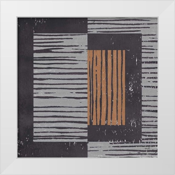 Hershey, Moira 12x12 White Modern Wood Framed Museum Art Print Titled - Primitive II Gray