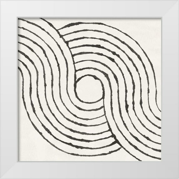 Hershey, Moira 12x12 White Modern Wood Framed Museum Art Print Titled - Rainbow Road II BW