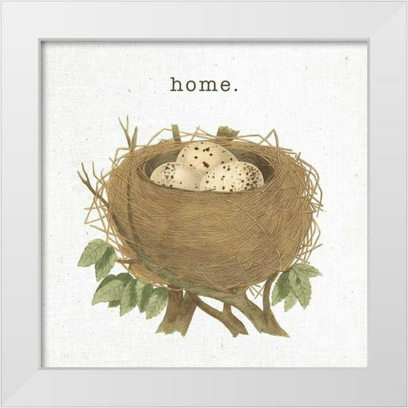 Hershey, Moira 12x12 White Modern Wood Framed Museum Art Print Titled - Spring Nest II Home