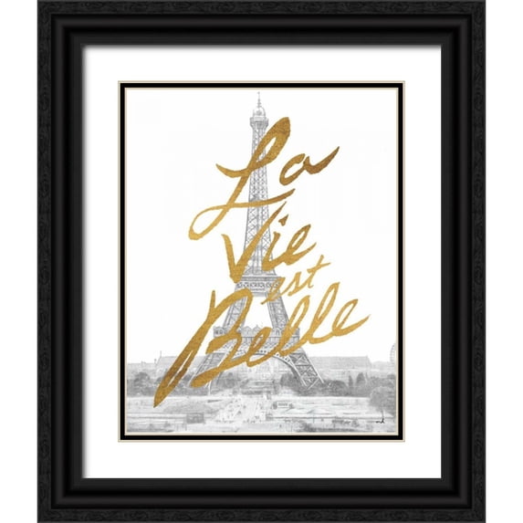 Hershey, Moira 12x14 Black Ornate Wood Framed with Double Matting Museum Art Print Titled - Gilded Paris