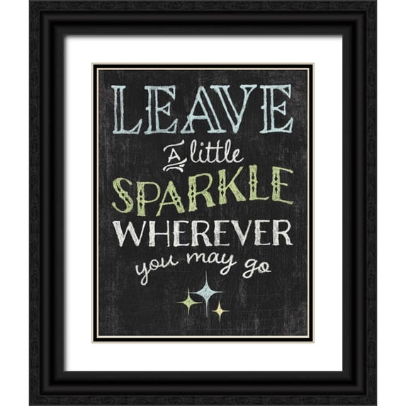 Hershey, Moira 12x14 Black Ornate Wood Framed with Double Matting Museum Art Print Titled - Winsome Words IV