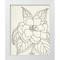 thumbnail image 1 of Hershey, Moira 12x14 White Modern Wood Framed Museum Art Print Titled - Gardenia Line Drawing Crop, 1 of 4
