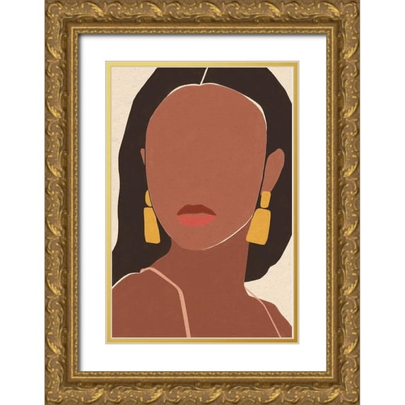 Hershey, Moira 13x18 Gold Ornate Wood Framed with Double Matting Museum Art Print Titled - Sun Kissed II