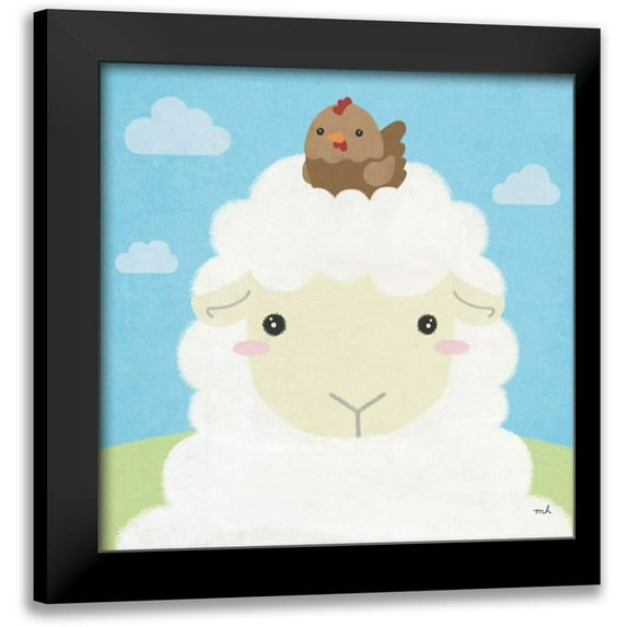 Hershey, Moira 15x15 Black Modern Framed Museum Art Print Titled - Barn Buddies III
