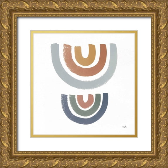 Hershey, Moira 15x15 Gold Ornate Wood Framed with Double Matting Museum Art Print Titled - After the Rain II