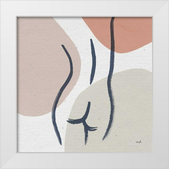 Hershey, Moira 15x15 White Modern Wood Framed Museum Art Print Titled - Line Figures II