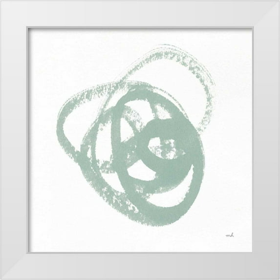 Hershey, Moira 15x15 White Modern Wood Framed Museum Art Print Titled - Scribbly Spring III