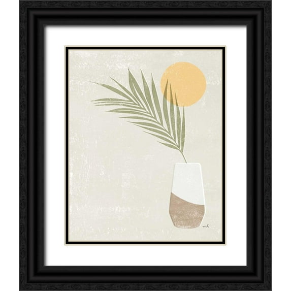 Hershey, Moira 15x18 Black Ornate Wood Framed with Double Matting Museum Art Print Titled - Sun Palm II