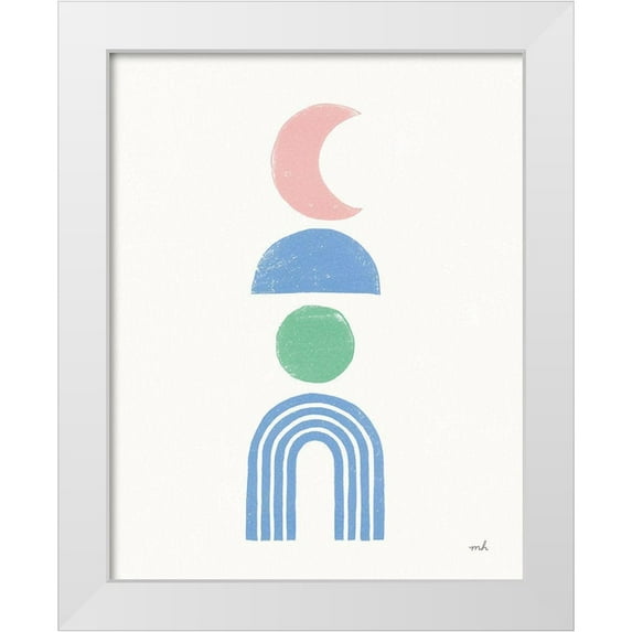 Hershey, Moira 15x18 White Modern Wood Framed Museum Art Print Titled - Minimalist Boho II Pastel