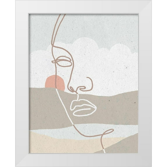 Hershey, Moira 15x18 White Modern Wood Framed Museum Art Print Titled - Mykonos II Neutral