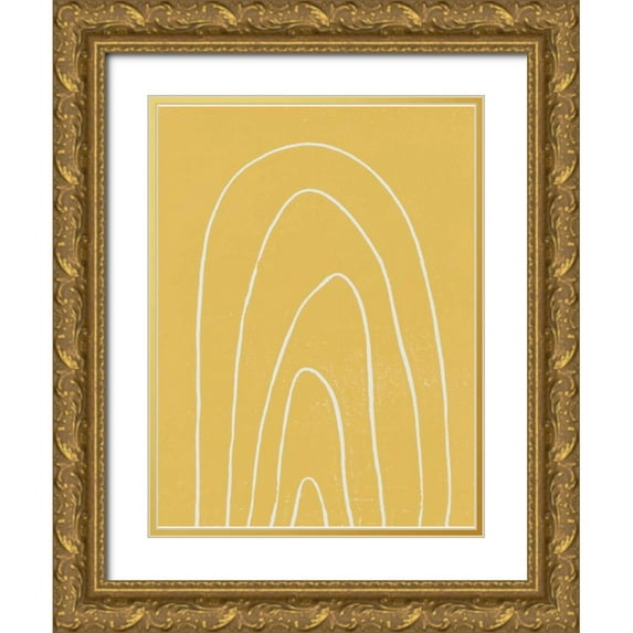 Hershey, Moira 19x24 Gold Ornate Wood Framed with Double Matting Museum Art Print Titled - Rainbow Days II