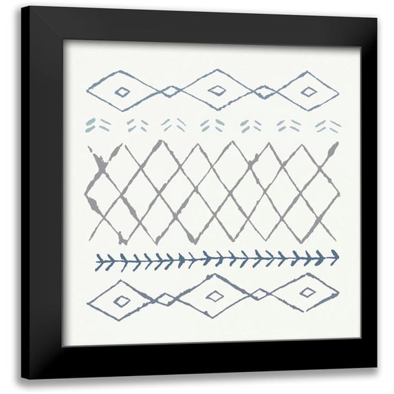 Hershey, Moira 20x20 Black Modern Framed Museum Art Print Titled - Nordic Vibes IV Blue