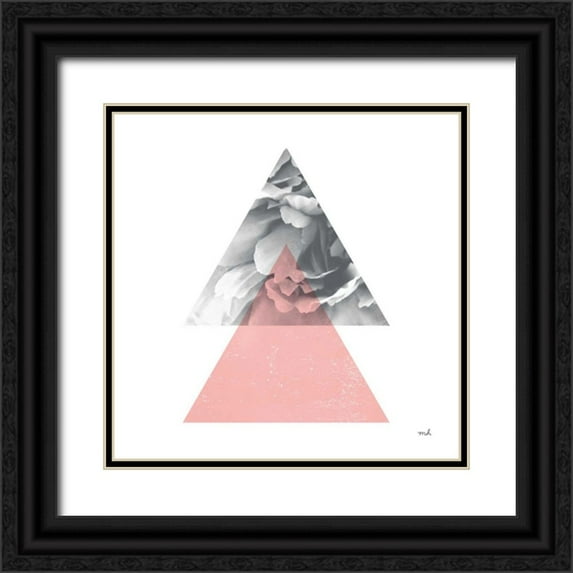 Hershey, Moira 20x20 Black Ornate Wood Framed with Double Matting Museum Art Print Titled - Blossoms II