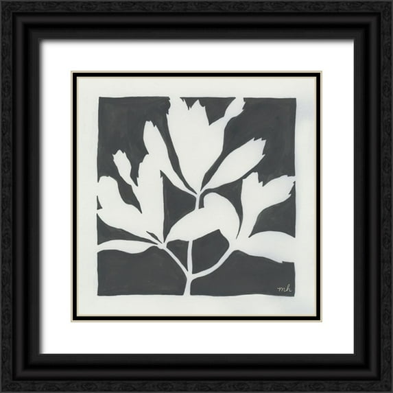 Hershey, Moira 20x20 Black Ornate Wood Framed with Double Matting Museum Art Print Titled - Growing II Gray