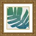 thumbnail image 1 of Hershey, Moira 20x20 Gold Ornate Wood Framed with Double Matting Museum Art Print Titled - Tropical Treasures II Blue Green, 1 of 4