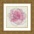 thumbnail image 1 of Hershey, Moira 20x20 Gold Ornate Wood Framed with Double Matting Museum Art Print Titled - Watercolor Floral III, 1 of 4