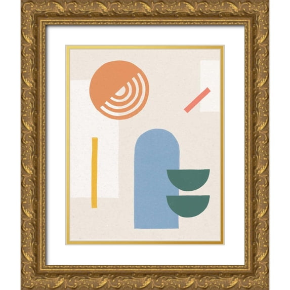 Hershey, Moira 20x24 Gold Ornate Wood Framed with Double Matting Museum Art Print Titled - Shapely I